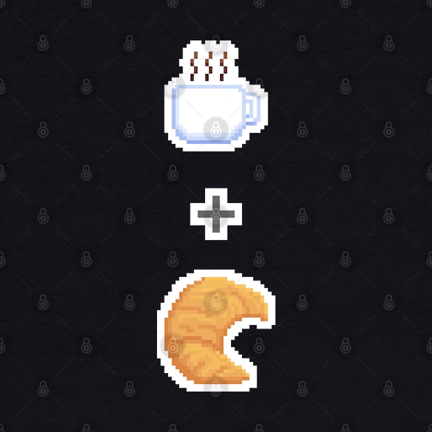 Art Pixel - Coffee and Croissant Collection by SnowPixelArtStore